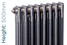 DQ-MD2-R-500-TH - DQ Modus 2 Column Horizontal Radiator H500mm x W162mm Raw DQ-MD2-R-500-TH - DQ Modus 2 Column Horizontal Radiator H500mm x W162mm Raw
